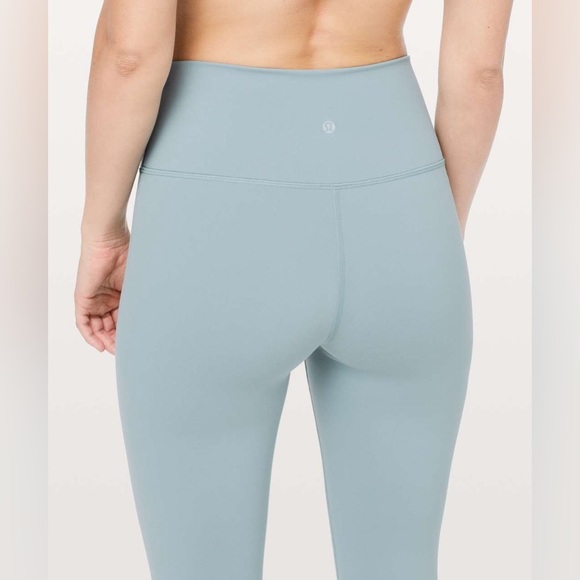 Lululemon Wunder Under Crop (High-Rise) *Full-On Luon 21" Blue Cast (Size 4) - Picture 4 of 12